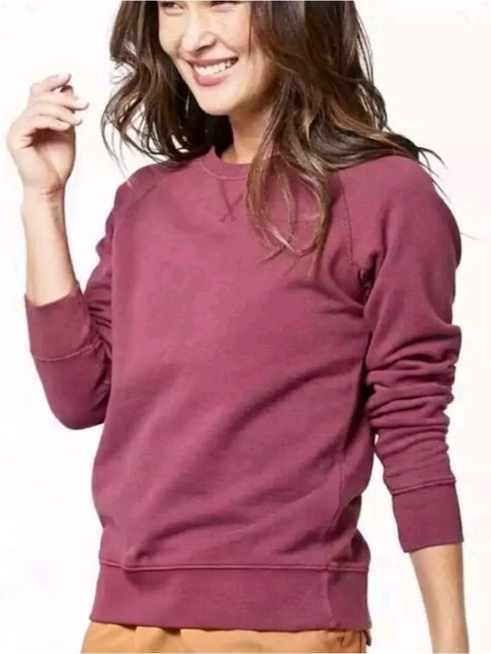 EUC, Pact 100% Cotton Crewneck Sweatshirt in Mauve, Eco-Friendly, Women’s Size M